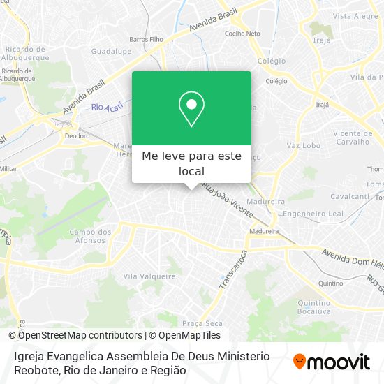 Igreja Evangelica Assembleia De Deus Ministerio Reobote mapa