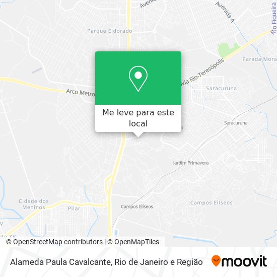 Alameda Paula Cavalcante mapa