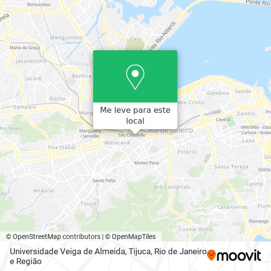 Universidade Veiga de Almeida, Tijuca mapa