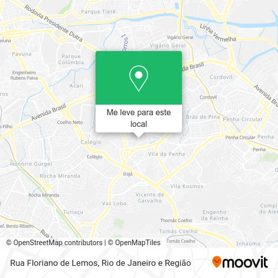 Rua Floriano de Lemos mapa