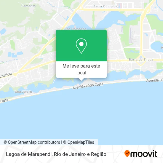 Lagoa de Marapendi mapa