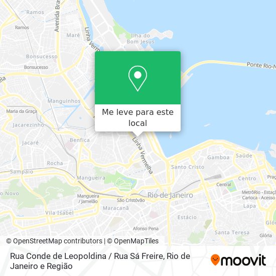 Rua Conde de Leopoldina / Rua Sá Freire mapa