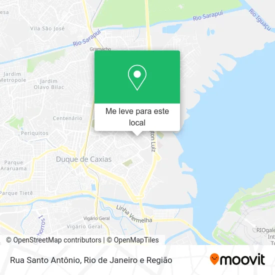 Rua Santo Antônio mapa