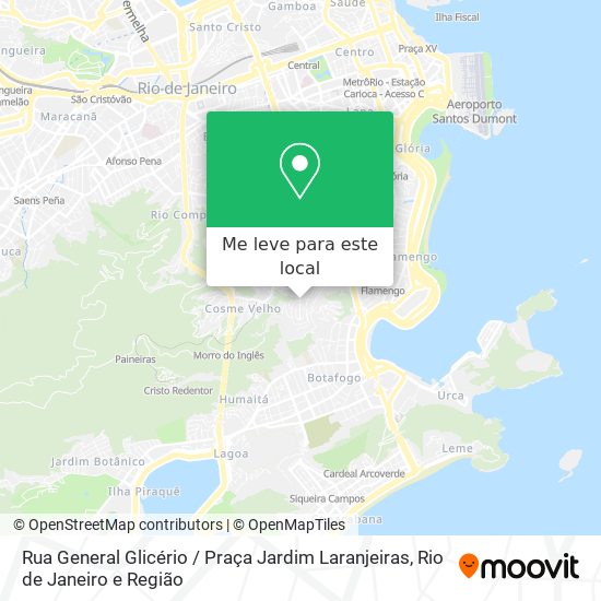 Rua General Glicério / Praça Jardim Laranjeiras mapa