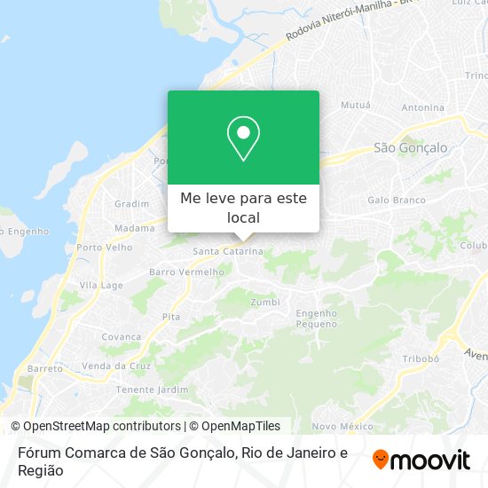 Fórum Comarca de São Gonçalo mapa