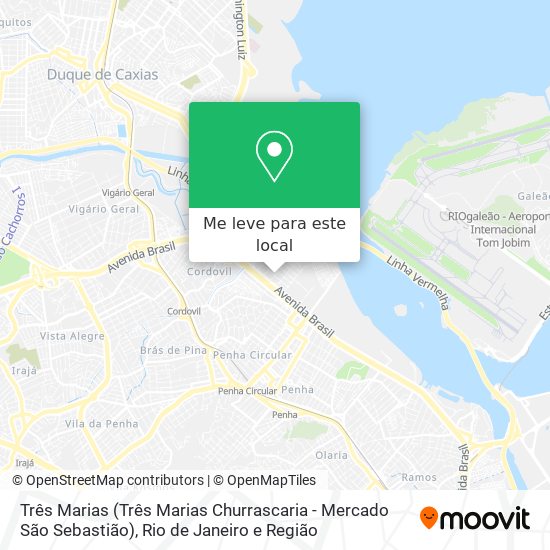 Três Marias (Três Marias Churrascaria - Mercado São Sebastião) mapa