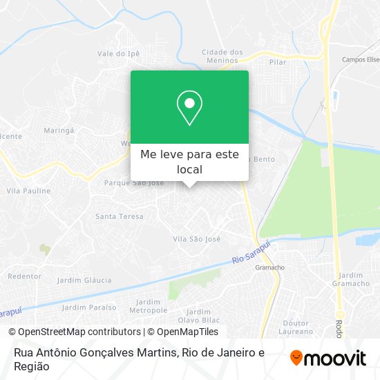 Rua Antônio Gonçalves Martins mapa