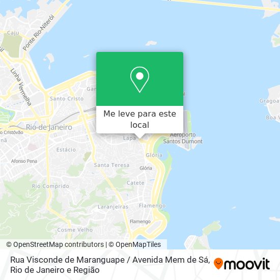Rua Visconde de Maranguape / Avenida Mem de Sá mapa