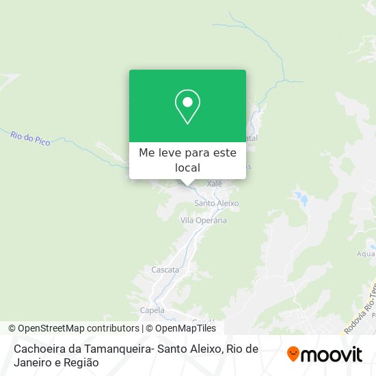 Cachoeira da Tamanqueira- Santo Aleixo mapa