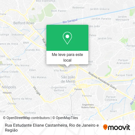 Rua Estudante Eliane Castanheira mapa