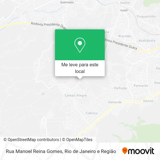 Rua Manoel Reina Gomes mapa