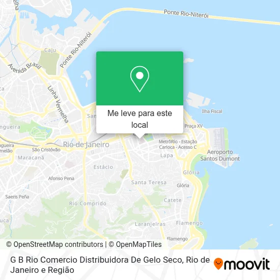 G B Rio Comercio Distribuidora De Gelo Seco mapa