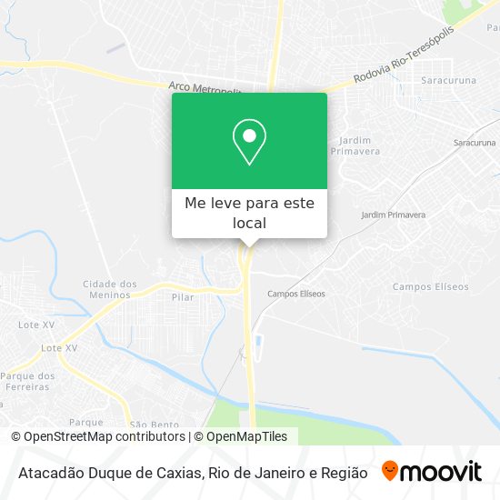 Atacadão Duque de Caxias mapa