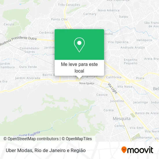 Uber Modas mapa