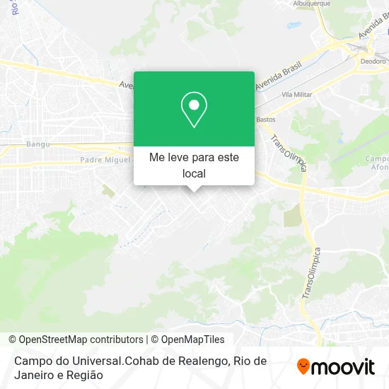 Campo do Universal.Cohab de Realengo mapa