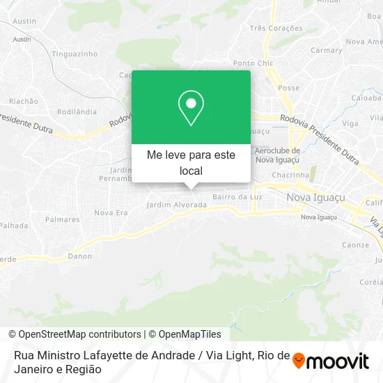 Rua Ministro Lafayette de Andrade / Via Light mapa
