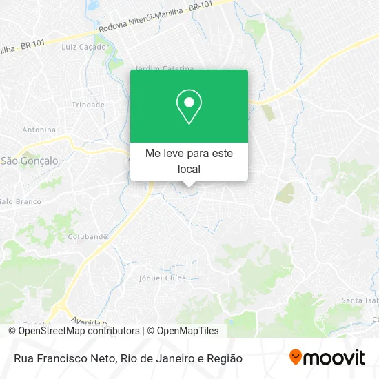 Rua Francisco Neto mapa