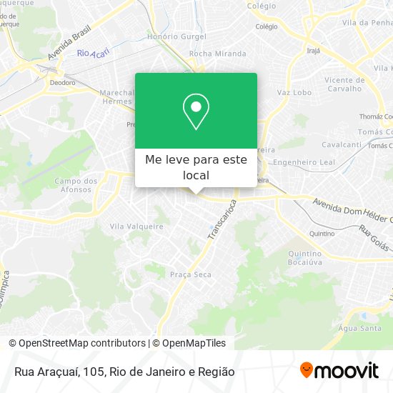 Rua Araçuaí, 105 mapa