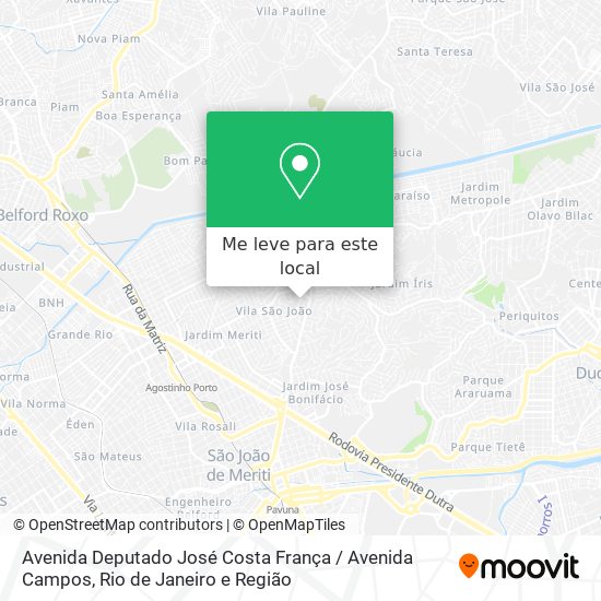 Avenida Deputado José Costa França / Avenida Campos mapa