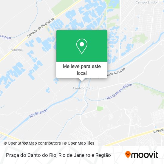 Praça do Canto do Rio mapa