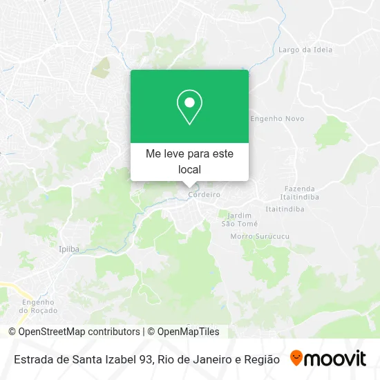 Estrada de Santa Izabel 93 mapa