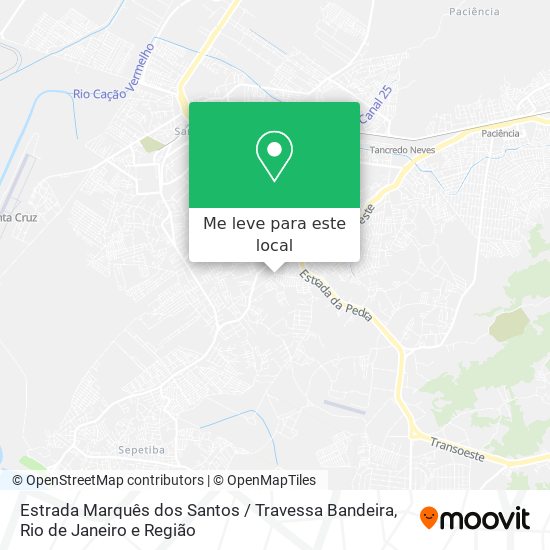 Estrada Marquês dos Santos / Travessa Bandeira mapa