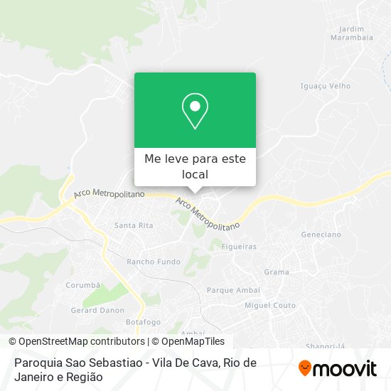 Paroquia Sao Sebastiao - Vila De Cava mapa