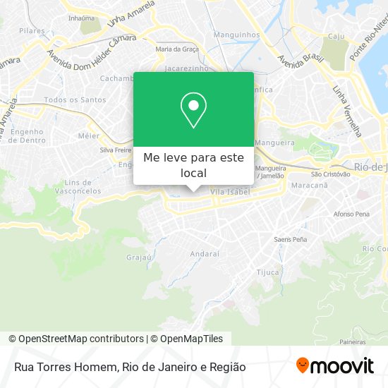 Rua Torres Homem mapa