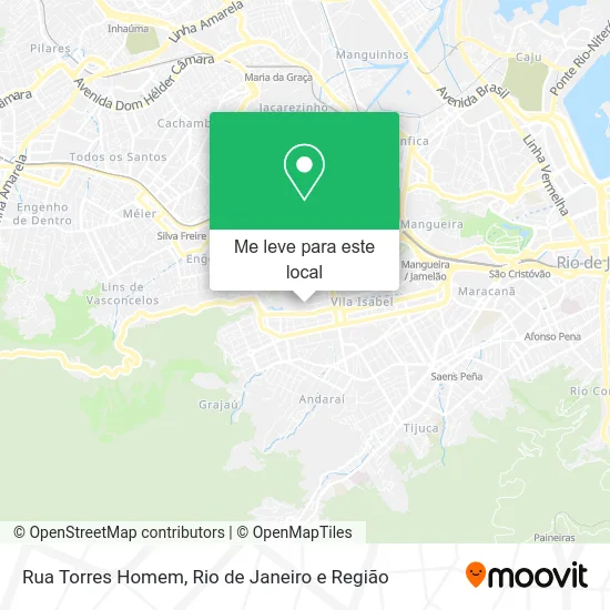 Rua Torres Homem mapa