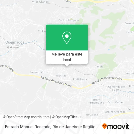 Estrada Manuel Resende mapa