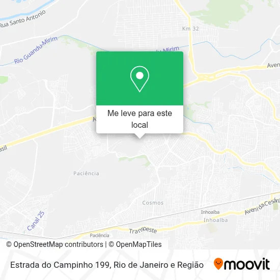Estrada do Campinho 199 mapa