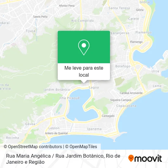 Rua Maria Angélica / Rua Jardim Botânico mapa