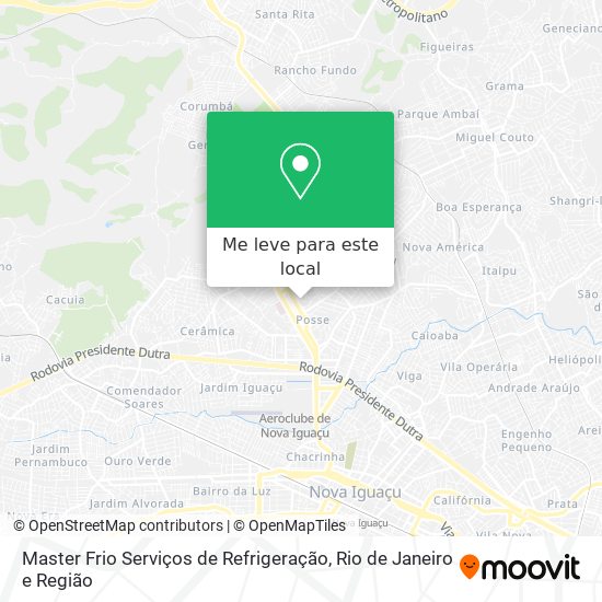 Master Frio Serviços de Refrigeração mapa