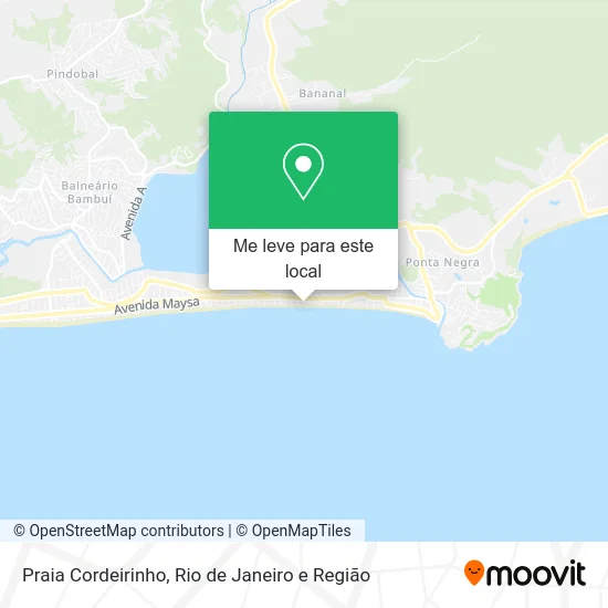 Praia Cordeirinho mapa