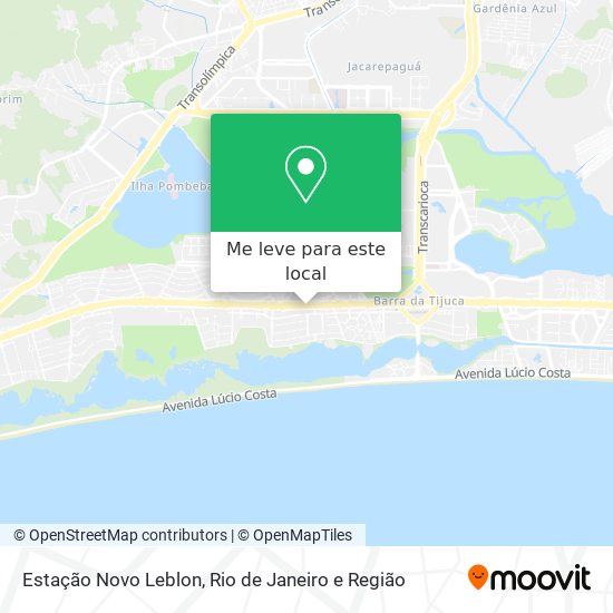 Estação Novo Leblon mapa