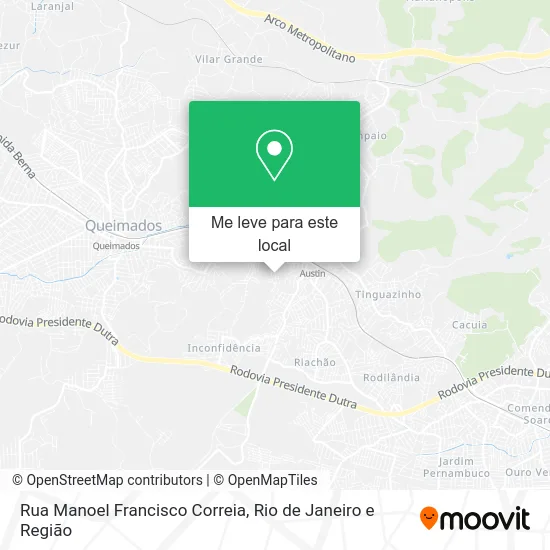 Rua Manoel Francisco Correia mapa