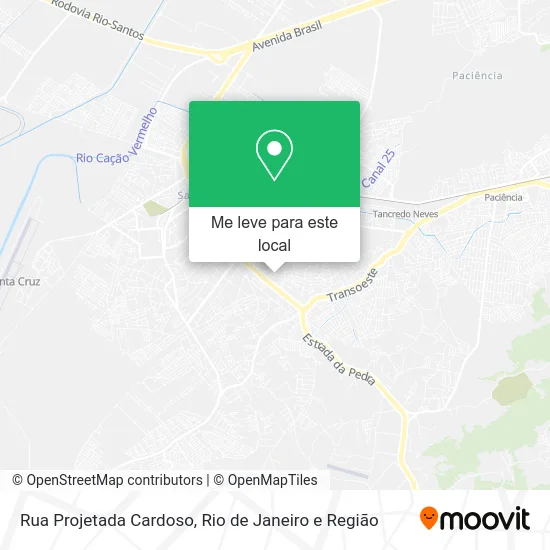 Rua Projetada Cardoso mapa