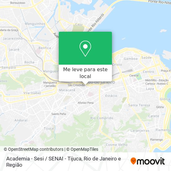 Academia - Sesi / SENAI - Tijuca mapa