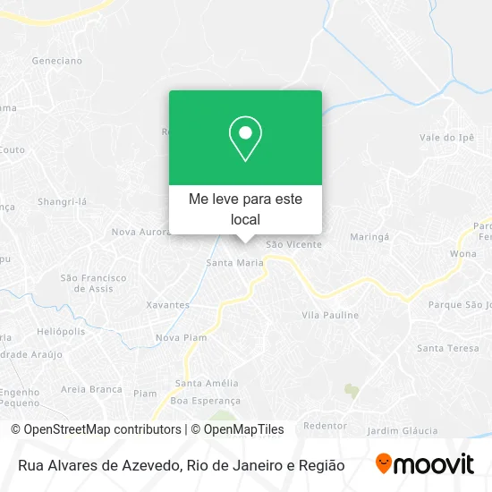 Rua Alvares de Azevedo mapa