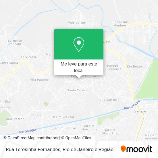 Rua Teresinha Fernandes mapa
