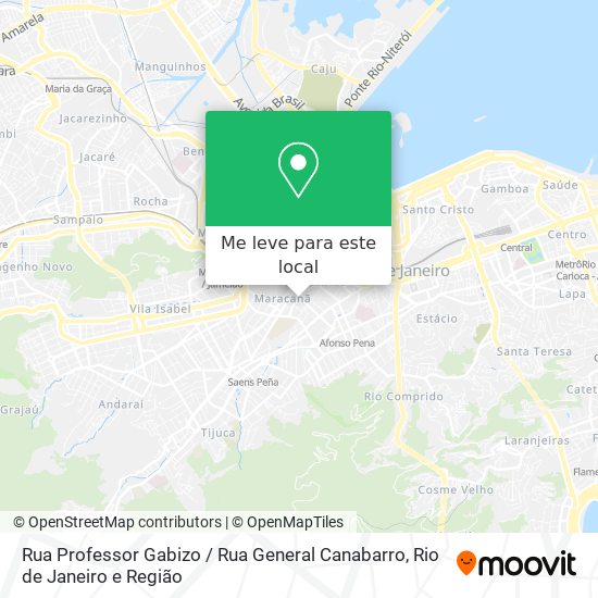 Rua Professor Gabizo / Rua General Canabarro mapa