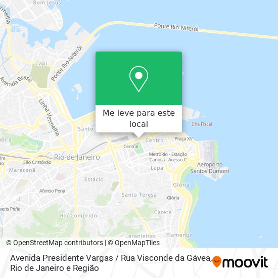 Avenida Presidente Vargas / Rua Visconde da Gávea mapa