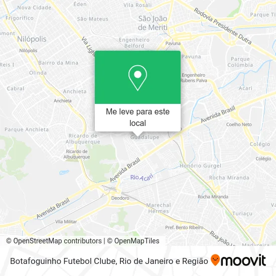Botafoguinho Futebol Clube mapa