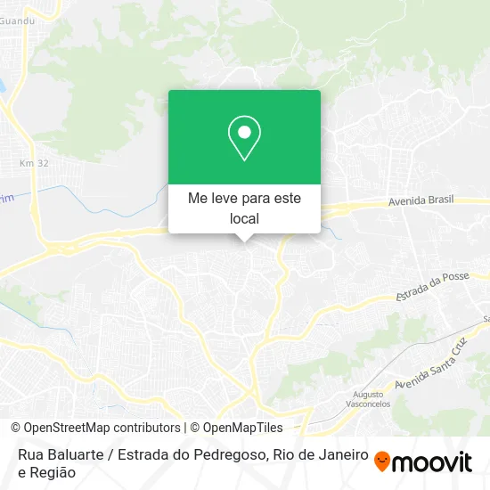 Rua Baluarte / Estrada do Pedregoso mapa