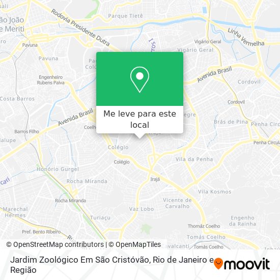 Jardim Zoológico Em São Cristóvão mapa