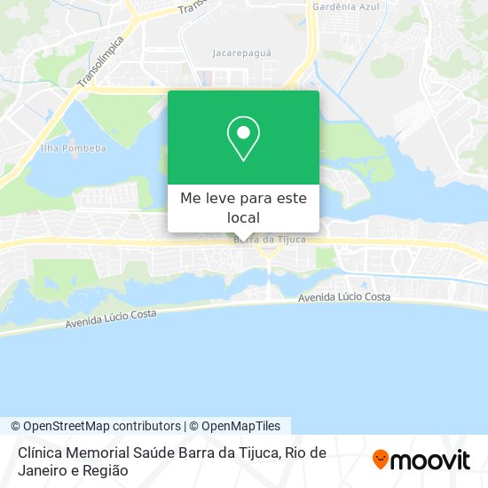 Clínica Memorial Saúde Barra da Tijuca mapa