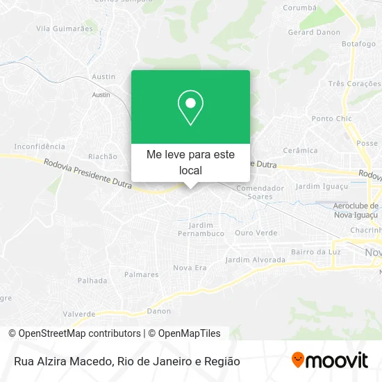 Rua Alzira Macedo mapa