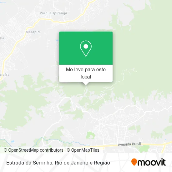 Estrada da Serrinha mapa