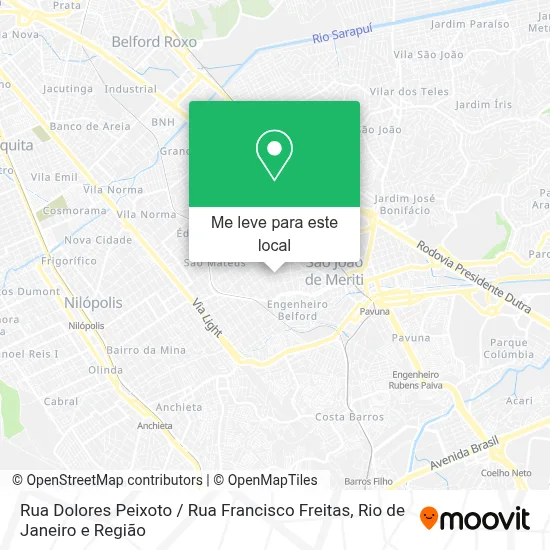 Rua Dolores Peixoto / Rua Francisco Freitas mapa