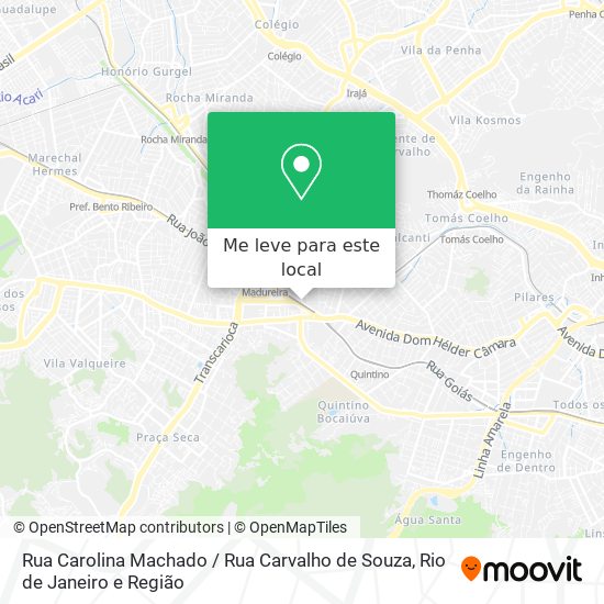 Rua Carolina Machado / Rua Carvalho de Souza mapa